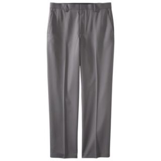 Mens Tailored Fit Checkered Microfiber Pants   Gray 42X30