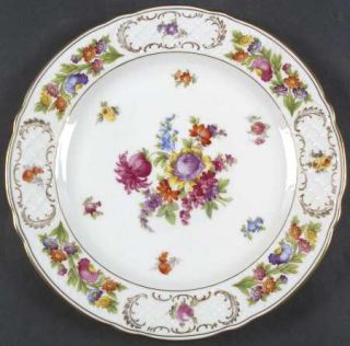 Schumann   Bavaria Empress Dresden Flowers  Dinner Plate, Fine China Dinnerware