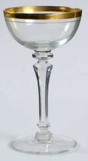 Tiffin Franciscan Valencia Clear (Stm#17361,Gold Tr) Liquor Cocktail   Clear, St
