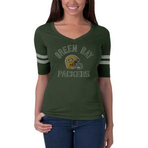 Green Bay Packers 47 Brand NFL Womens Flanker Stripe T Shirt