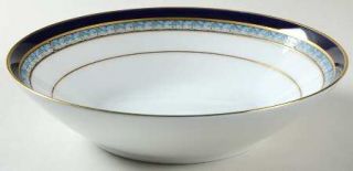 Noritake Cadiz Coupe Soup Bowl, Fine China Dinnerware   Legacy, Blue Band, Multi