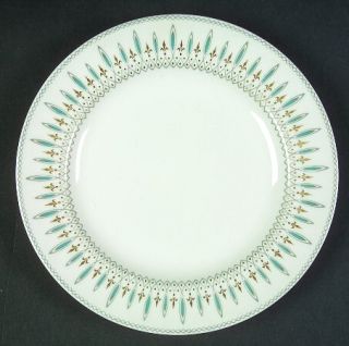 Spode Brussels Bread & Butter Plate, Fine China Dinnerware   Gray, Turquoise, Go