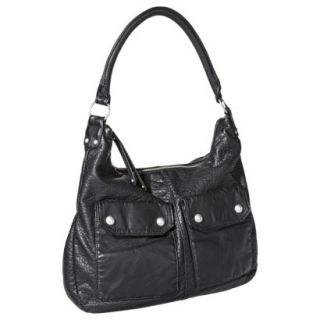 Mossimo Textured Hobo Handbag   Black