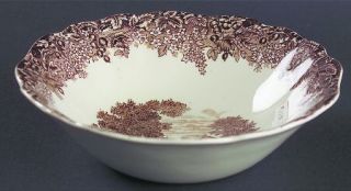 J & G Meakin Romantic England Brown Mek(Older/Cream) Coupe Cereal Bowl, Fine Chi