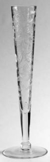 Cambridge Elaine Clear (Stem #3500, Etched) Footed Bud Vase   Stem #3500, Clear,