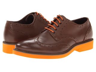Steve Madden Kickup Mens Lace Up Wing Tip Shoes (Brown)