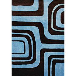 Nuloom Hand tufted Pino Collection Abstract Brown Rug (5 X 8) (BluePattern: AbstractTip: We recommend the use of a non skid pad to keep the rug in place on smooth surfaces.All rug sizes are approximate. Due to the difference of monitor colors, some rug co