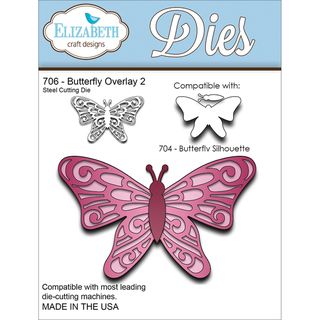 Elizabeth Craft Metal Die butterfly Overlay 2