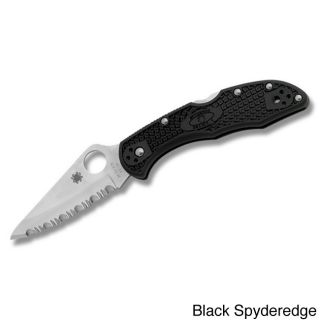 Spyderco Delica4 Lightweight Frn Knife (Black, orange, redBlade materials: VG 10Handle materials: FRNBlade length: 2.875 inchesHandle length: 4.25 inchesVG 10 blades are flat saber ground with a stronger tip and larger 13mm opening holeSpine has slip resi