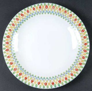 222 Fifth (PTS) Mayan Jewel Dinner Plate, Fine China Dinnerware   Multicolor Dia