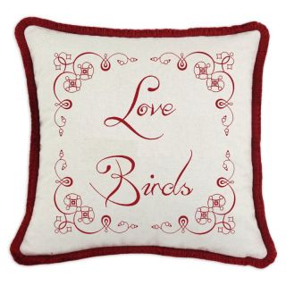 D Kei Inc DKei Valentines Graphic Pillow Love Birds Multicolor   P17 VAL18 49 