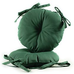Green 17 inch Round Indoor outdoor Bistro Chair Cushion (set Of 2) (Green blueMaterials: 100 percent polyesterFill: Poly fill material uses 100 percent recycled, post Consumer plastic bottlesClosure: Sewn on all sidesWeather resistantUV protectionDimensio