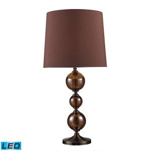 Dimond Lighting DMD D1605 LED Dravos Table Lamp with Chocolate Faux Silk Shade L