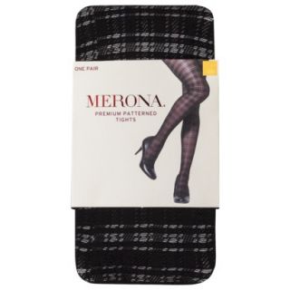 Merona Womens Premium Patterned Tights   Black S/M
