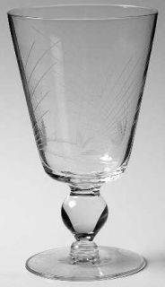 Javit 140 1 Water Goblet   Stem 140, Gray Cut Lines & Ovals
