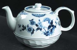 Noritake Sometsuke Teapot & Lid, Fine China Dinnerware   Blue/White Ming Tree De