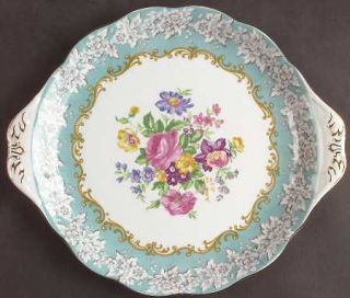 Royal Albert Enchantment Handled Cake Plate, Fine China Dinnerware   White Flowe