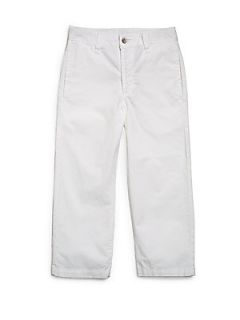Toddlers & Little Boys Lightweight Cotton Pants   White Ligh