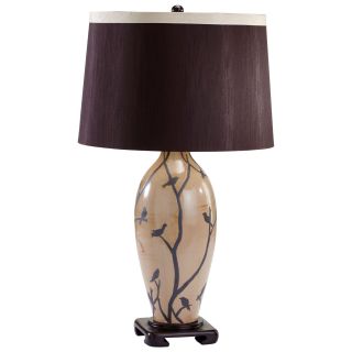 Cyan Design Beijing Tan Bird And Branch Ceramic Table Lamp (BrownFixture finish Tan with Black accentsNumber of lights One (1)Requires one (1) 100 Watt bulb type A (Not included)Dimensions 31.5 inches tall x 18 inches diameter )