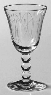 Royal Leerdam   Netherland Musette Cordial Glass   Cut Vertical & Geometric Desi