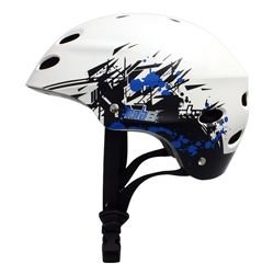 Mbs Grafstract White Small/ Medium Helmet (WhiteHigh density, impact resistant ABS outer shellShock absorbing, thick EPS linerAdjustable chin strapStrategically positioned air ventsTwo sized liners for optimum fitCPSC certifiedSize: Small/mediumMaterials: