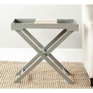 Leo Ash Grey Accent Table (Ash greyMaterials: Elm woodDimensions: 24.6 inches high x 26 inches wide x 15 inches deepThis product will ship to you in 1 box.Furniture arrives fully assembled )