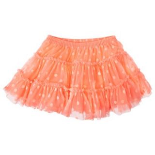 Cherokee Infant Toddler Girls Full Polkadot Skirt   Peach 2T