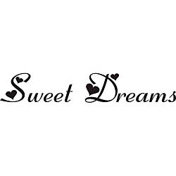 Sweet Dreams Vinyl Wall Art Quote (BlackMaterials: VinylTransfers to wall in minutesEasy to apply, removeApplication instructions includedDimensions: 6.1 inches high x 36 inches wide  )