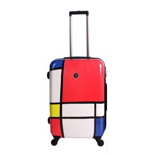 Neocover Primary Color Block 24 inch Medium Hardside Spinner Upright Suitcase (MulticolorWeight: 8.6 pounds Pockets: One (1) large pocket, two (2) small pockets Carrying handle: Metal handle with soft rubber grip Impact locking push button aluminum telesc