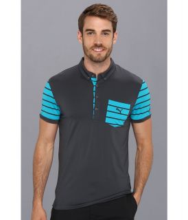 PUMA Golf Lux Pocket Polo Mens Short Sleeve Pullover (Black)