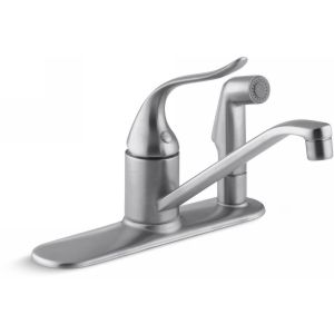 Kohler K 15173 F G Coralais Single Handle Kitchen Faucet with Sidespray in Escut