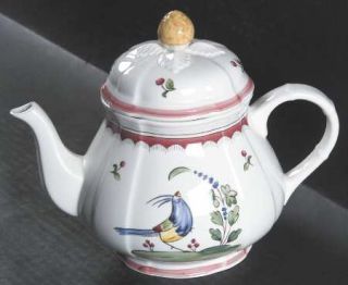 Villeroy & Boch Jardin D Alsace Fleur Teapot & Lid, Fine China Dinnerware   Flor