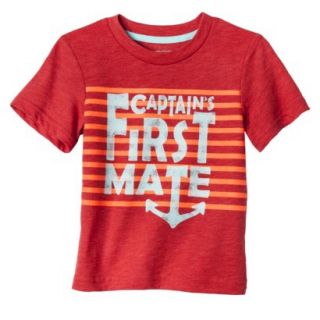 Cherokee Infant Toddler Boys Short Sleeve First Mate Tee   Red 2T