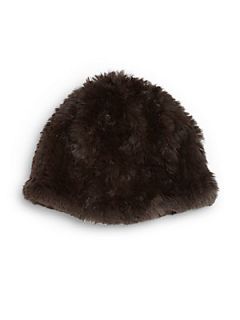 Knit Rabbit Fur Hat