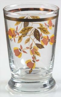 Hall Autumn Leaf Glassware Juice, Fine China Dinnerware   Orange/Yellow Flowers,