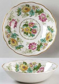 Booths Victoria Coupe Cereal Bowl, Fine China Dinnerware   Multifloral Rim And C