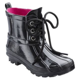 Girls Fisherman Rain Boots   Black 12 13