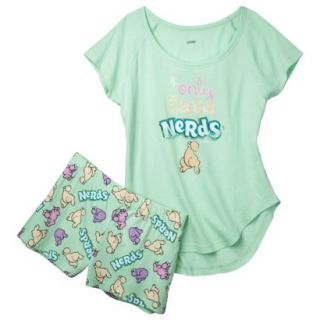 Nerds Juniors Pajama Set   Mint M
