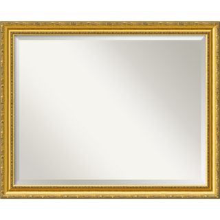 Large Colonial Embossed Gold Framed Mirror (MediumSubject: Framed MirrorFrame: 2 inch Gold embossed leaf and berryImage dimensions: 22 inches high x 28 inches wideOutside dimensions: 25.35 inches high x 31.35 inches wide )