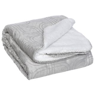 Geo Soft Embossed Reversible Throw (Black, ivory, light grey Materials: 100 percent polyesterFill material: 100 percent polyesterHypoallergenic: NoCare instructions: Machine washableSize: 50 inches wide x 60 inches longThe digital images we display have t