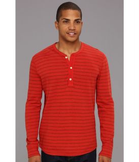 Lucky Brand Striped Double Knit L/S Henley Mens Clothing (Multi)