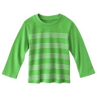 Circo Infant Toddler Boys Long Sleeve Striped Tee   Green 2T