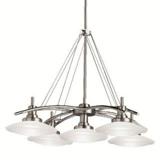 Kichler 2055NI Soft Contemporary/Casual Lifestyle Pendant 5 Light Halogen Fixture Brushed Nickel