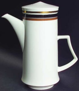 Mikasa Midas Coffee Pot & Lid, Fine China Dinnerware   Bone