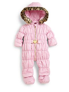 Juicy Couture Infants Faux Fur Trimmed Snowsuit   Pink