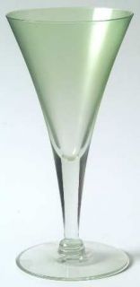 Dorothy Thorpe Dtc16 Wine Glass   Green Frosted,Fading To Clear