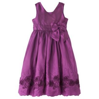 Rosenau Girls Embroiderd Dress   Purple 6X