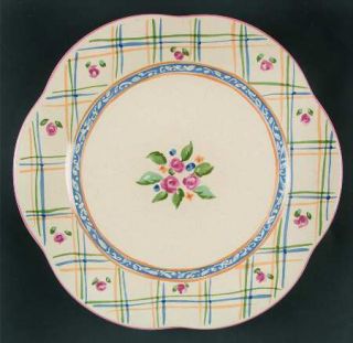 Mikasa Cottage Bloom Dinner Plate, Fine China Dinnerware   Country Charm, Plaid,