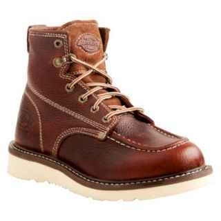 Mens Dickies Trader Genuine Leather Work Boots   Red Oak 9