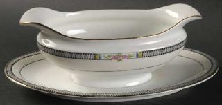 Noritake Paragon Gravy Boat with Attached Underplate, Fine China Dinnerware   Bl